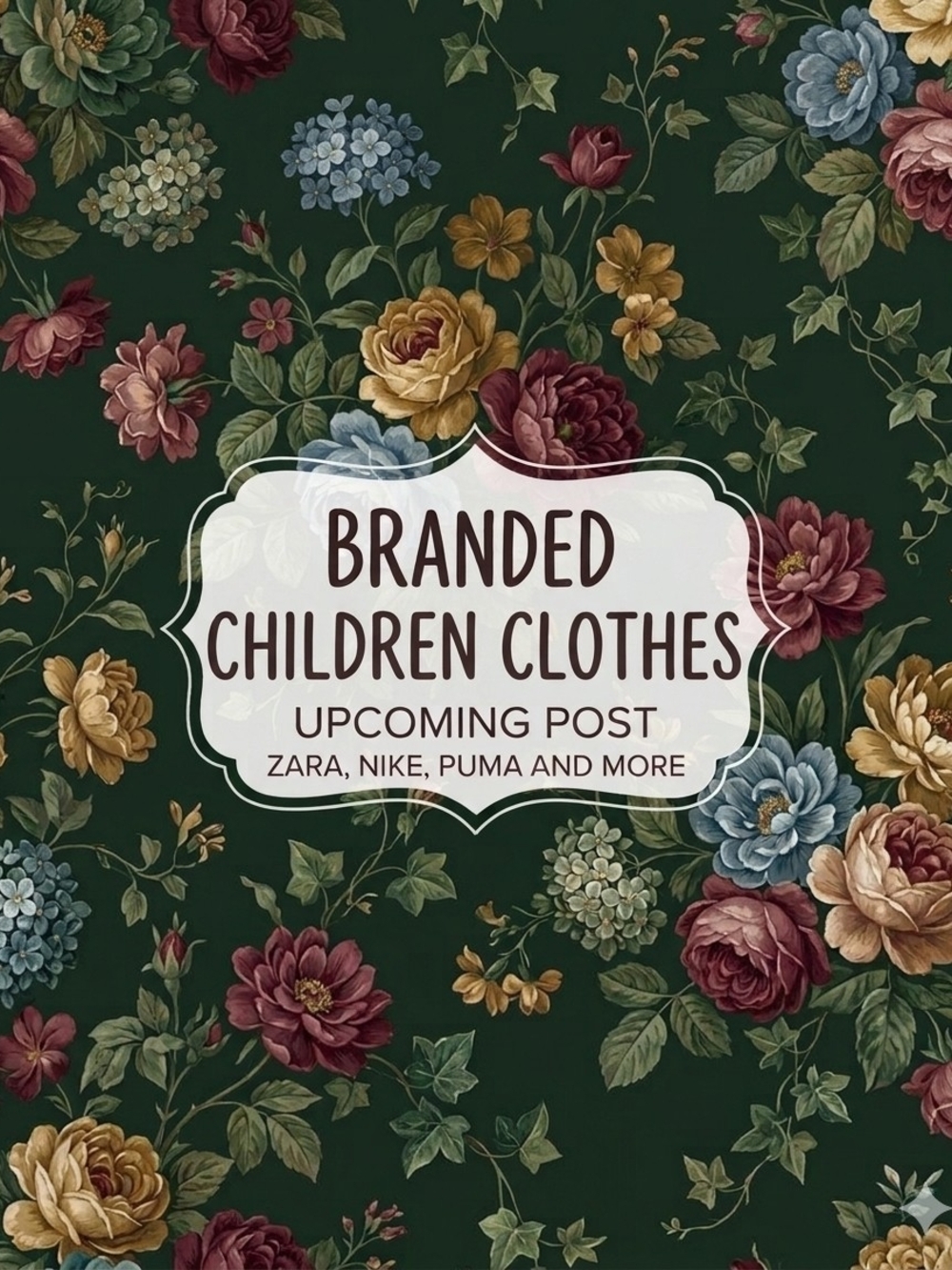 Upcoming Post : Branded Baby Clothes